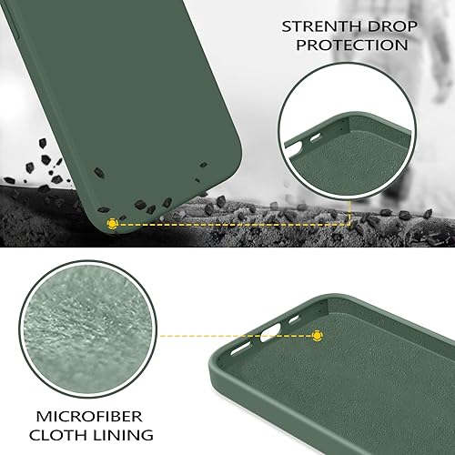 Miniatura 90 de BENTOBEN Compatible con iPhone 14, silicona líquida de gel de goma, forro de microfibra, parte trasera dura, a prueba de golpes, funda protectora