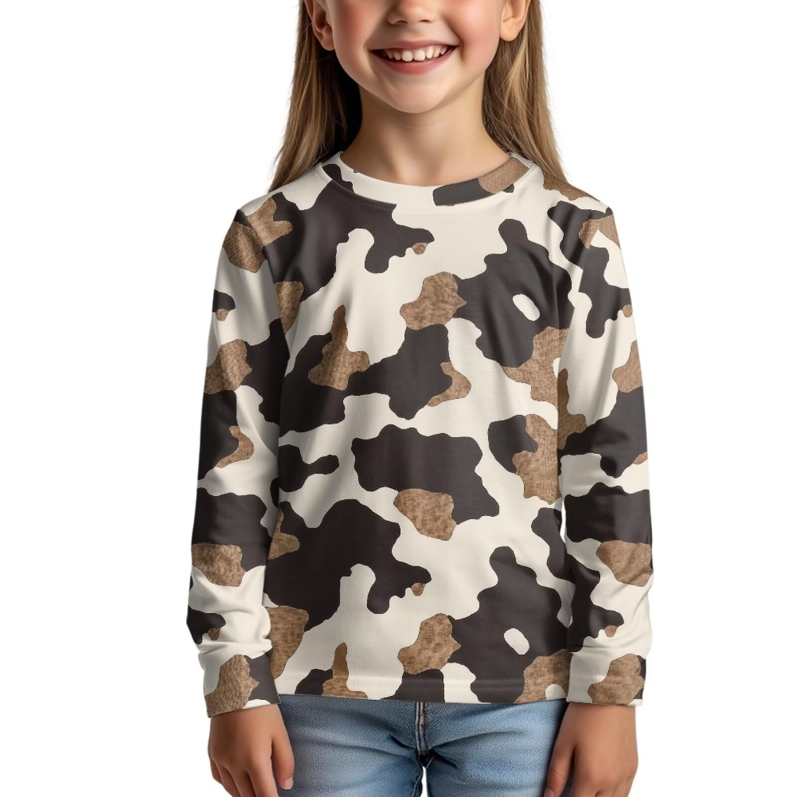 Uourmeti Girls Graphic Tees Long Sleeve T Shirts for Teens Casual Tshirts Junior Sportswear Fall Tops