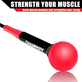 CHAMPKEY Golf Swing Trainer - Tempo & Flexibility Training Aids Warm-Up Stick Ideal for Golf Indoor & Outdoor Practice (Red, 40 Inches)