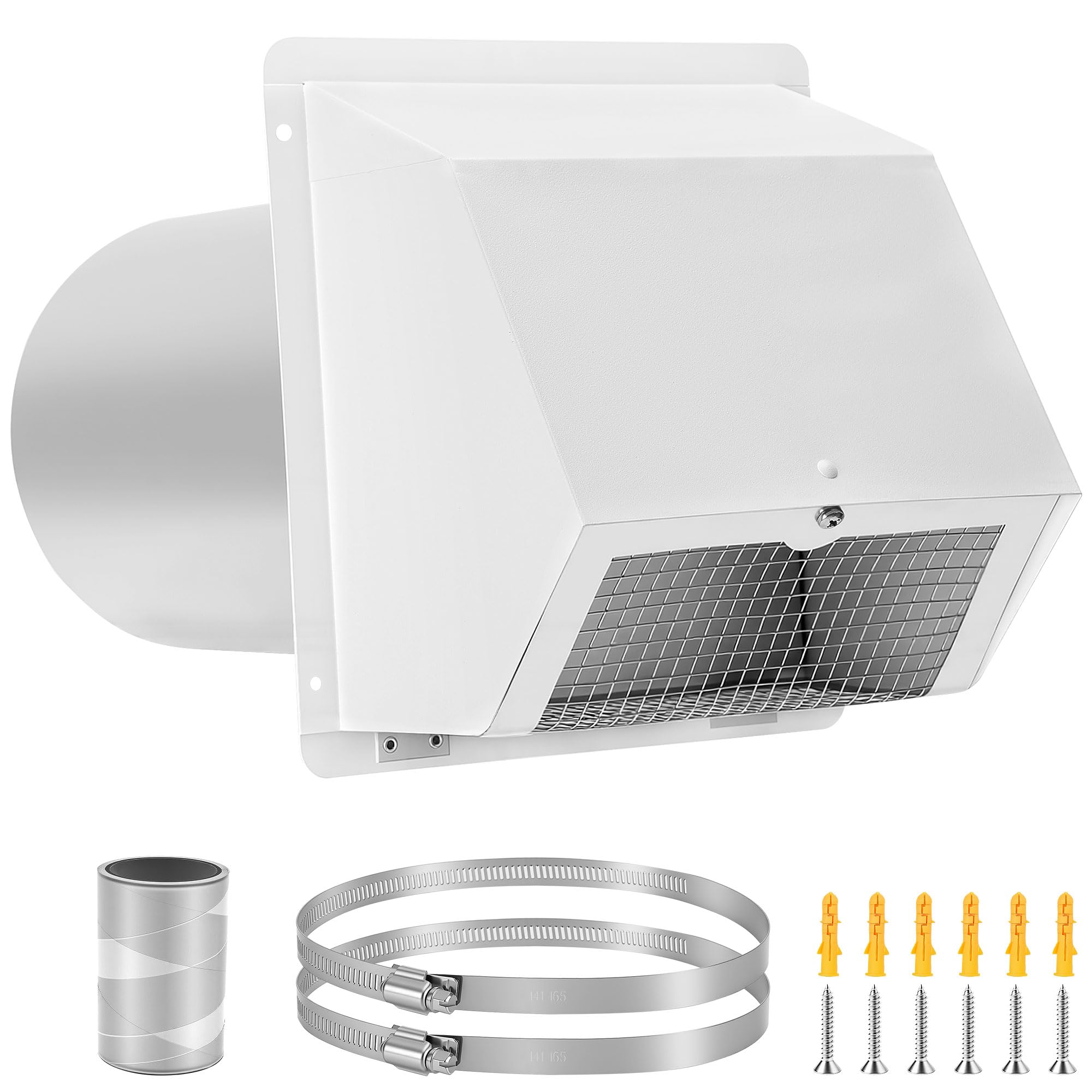 Grille d'aération murale extérieure pour hotte de cuisine et sèche-linge 15cm - 8