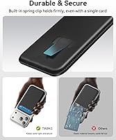 Vista 6 de Cartera para MagSafe, Soporte para 3 Tarjetas, Cartera Magnética Delgada para Teléfono para iPhone 17/16/15/14/13/12 Pro Max Plus Air Series, Negro