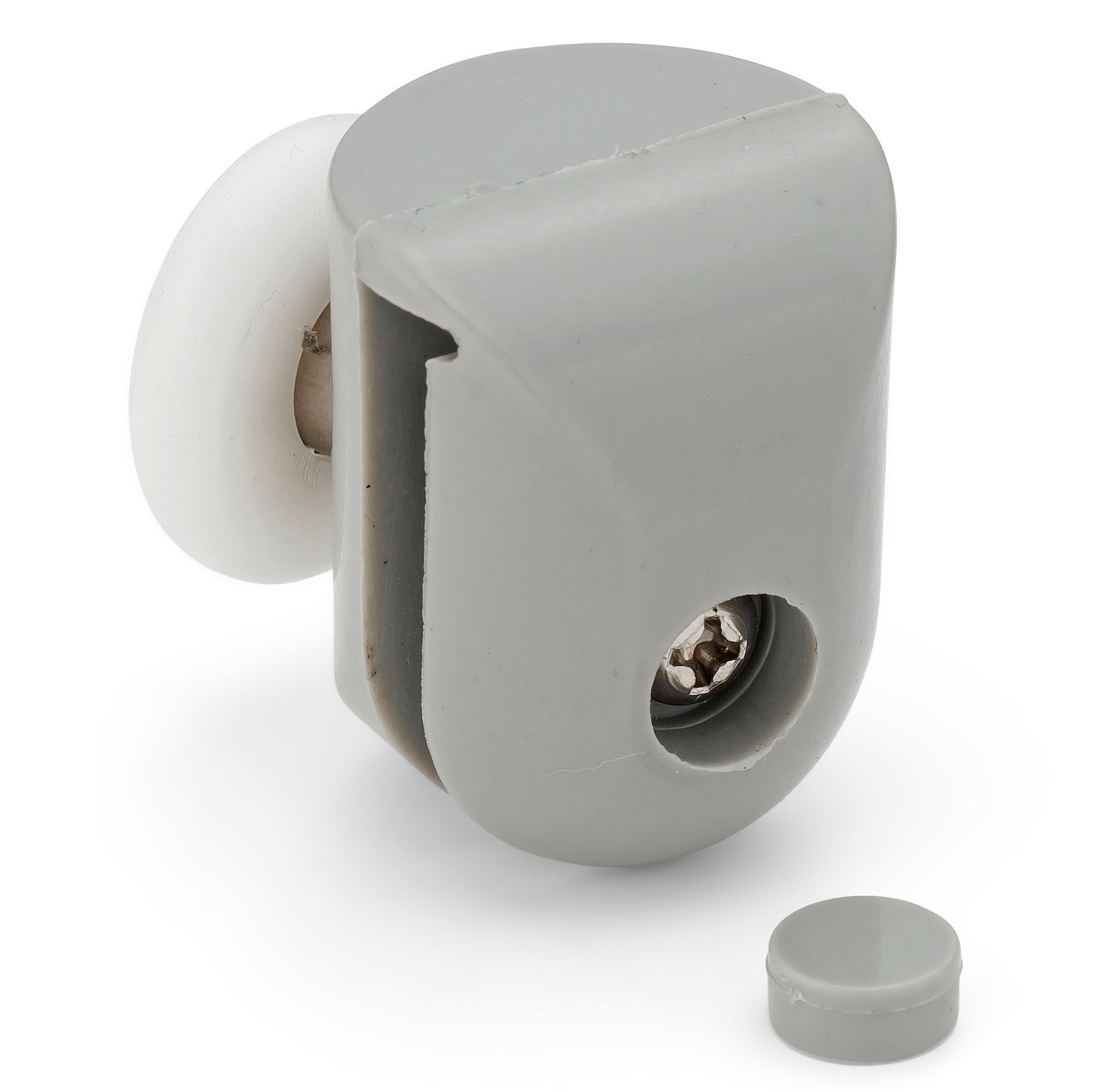 Set di 2 rotelle singole per porta della doccia, guide e pulegge, parte superiore e inferiore, diametro ruota 23 mm, L001