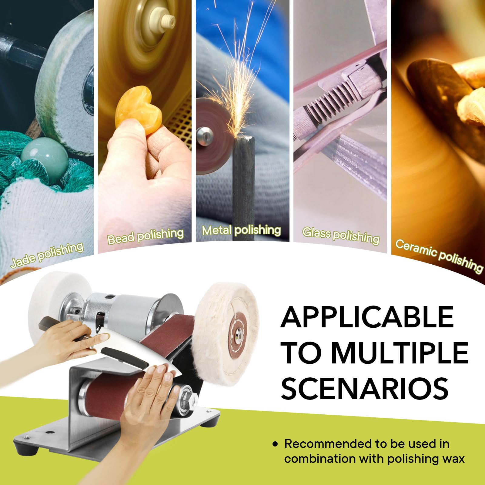 Kongkee Mini Belt Sander, 7 Adjustable Speed Electric Knife Sharpener, 15 Degree Belt Grinder, Power Belt Sander for Metal Working and Woodworking