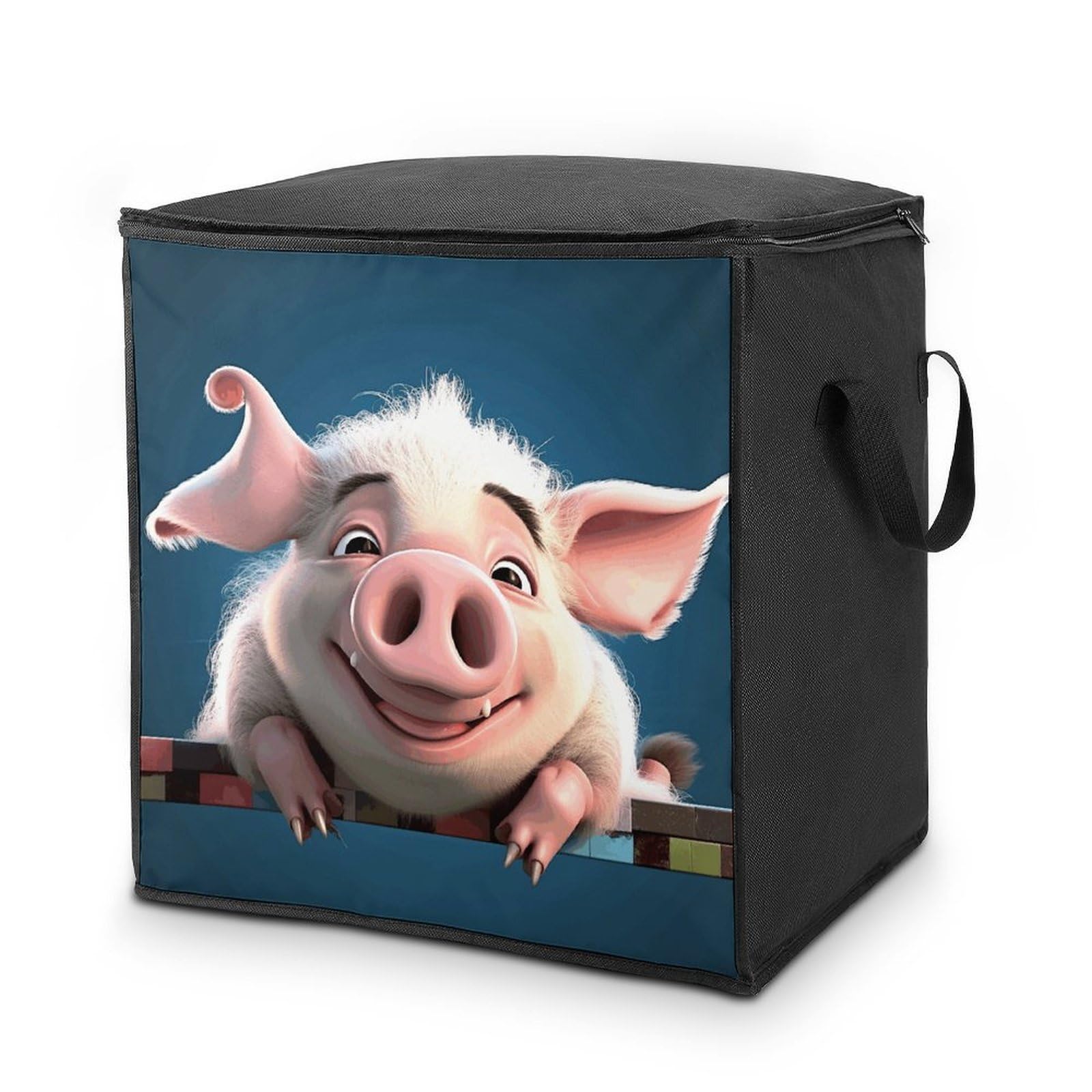 Fekiloot Style Funny Pig Storage Bags With Reinforced Handles,Moving Bag With Zipper,Closet Organizers,Compression Packing Cubes
