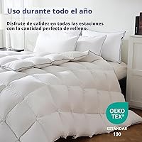 Vista 7 de DOWNCOOL Edredón de fibra de plumón tamaño King, 100% algodón, ultra suave, esponjoso, relleno de edredón King, edredón de lujo para todas