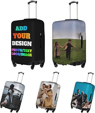 review Custom Photo Luggage Cover Personalized Suitcase Covers Luggage Suitcase Protector for Business Travel University Men Women…