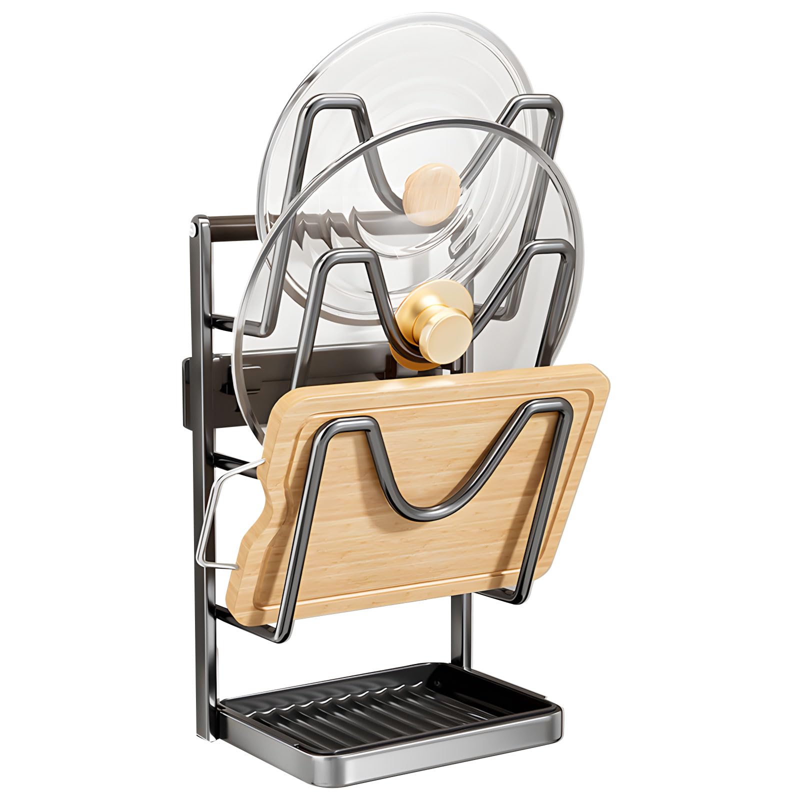 Hsioluted Easy Assembly Modifiable Wall Rack for Kitchen Storage with No Tools Required Contemporary Kitchen