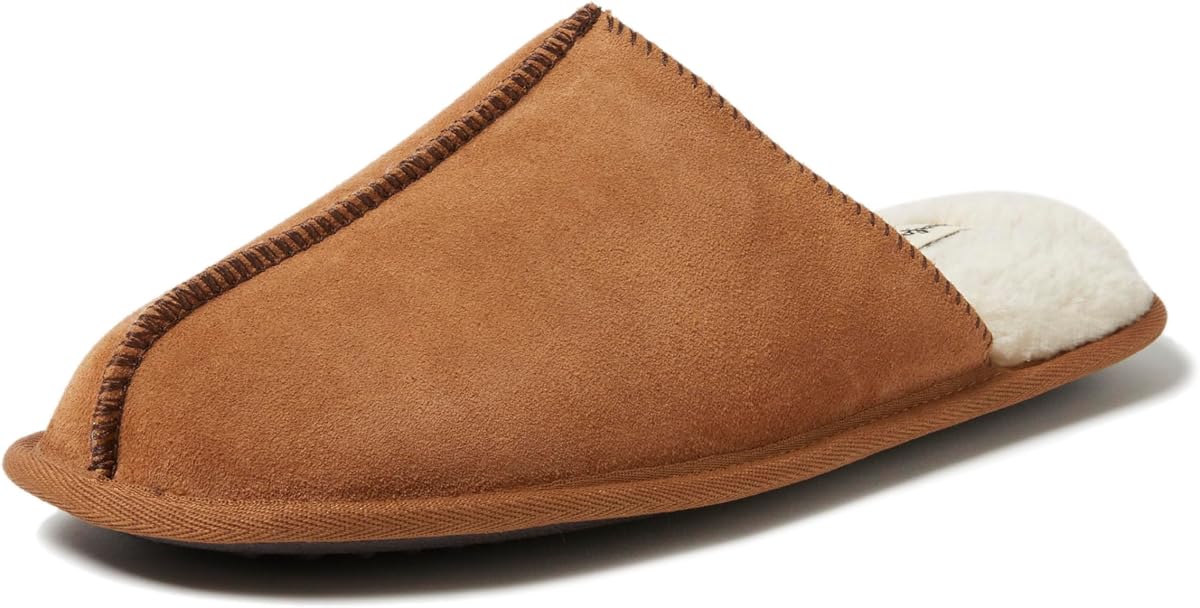 Men's Bradford Genuine Suede House Shoe Scuff Slipper