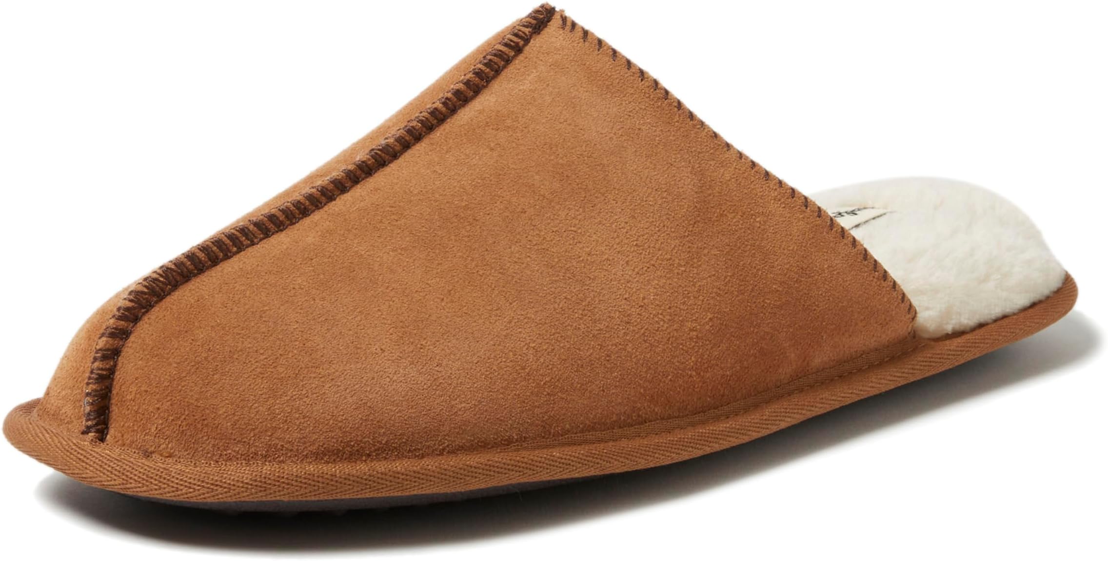 Men's Suede Closed Toe Scuff Slipper