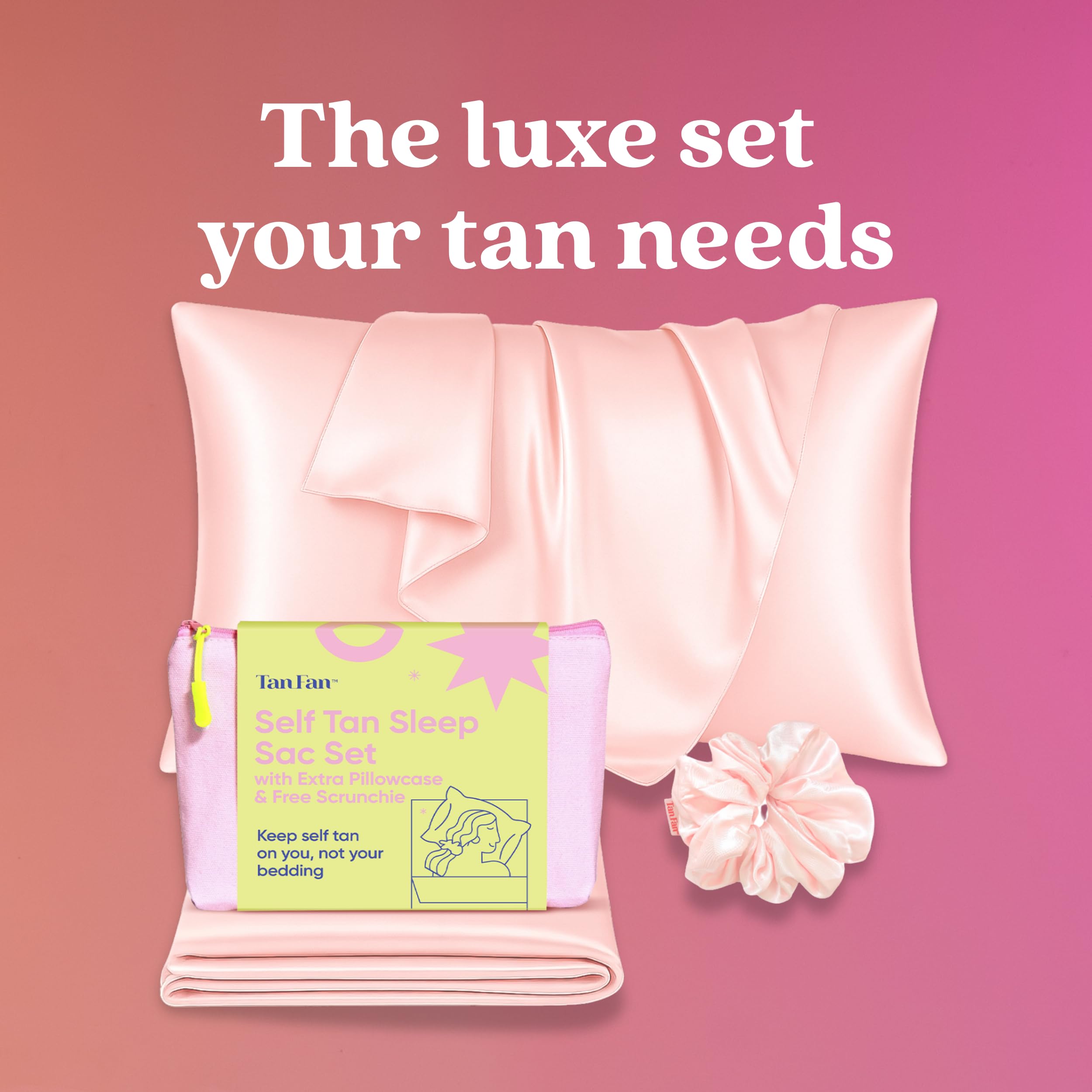 Tan Fan Self Tan Sleep Sac - Protects Sheets from Fake Tan Stains - No Tanner Transfer, Rub Off, Absorption Guaranteed - Cool Silky Lightweight Bed Protector Sack. Large Roomy w Foot Openings (): Sleep Sac Set