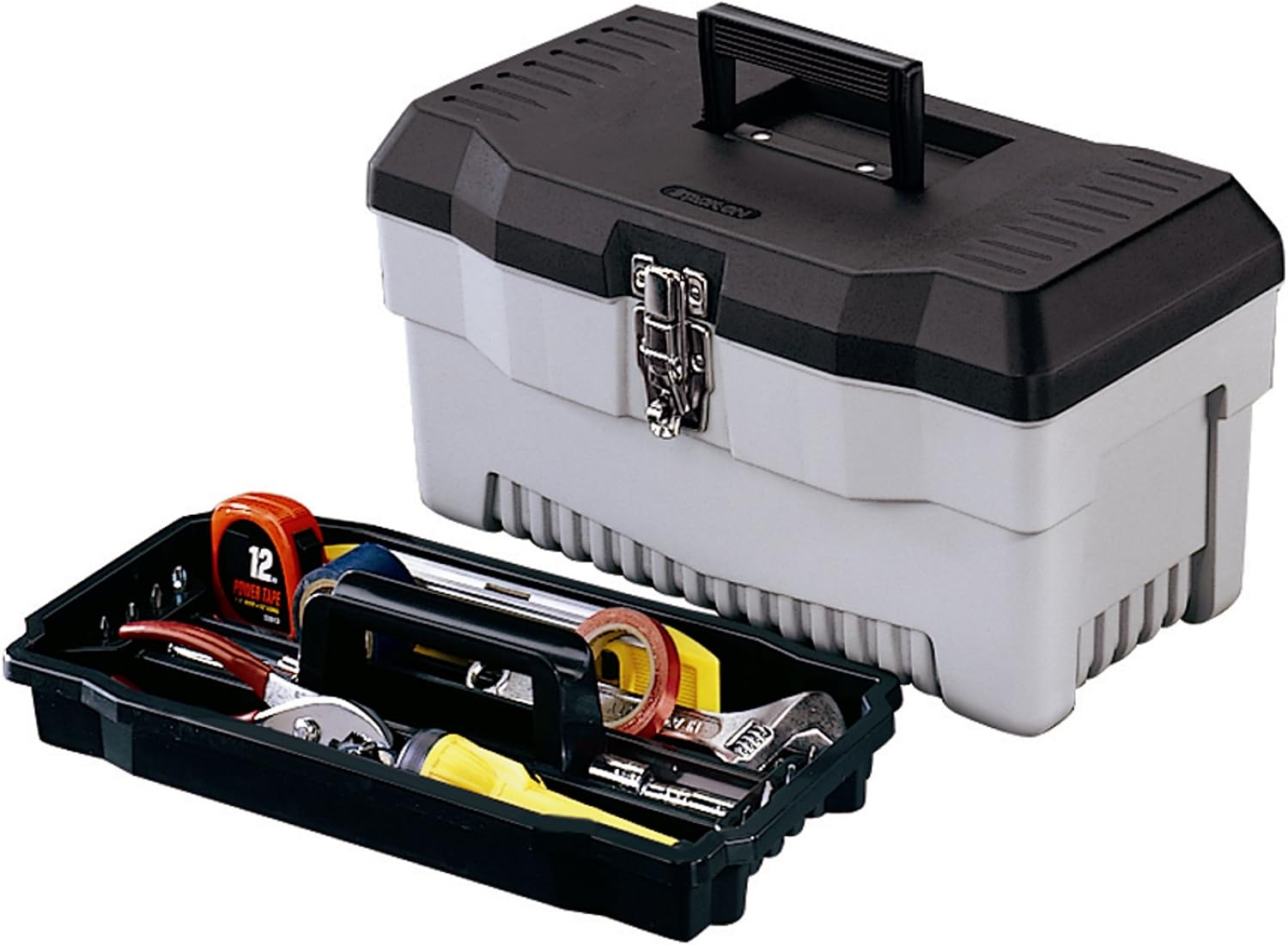 Stack-On PB-16 16-Inch Multi-Purpose Tool Box, Black/Gray
