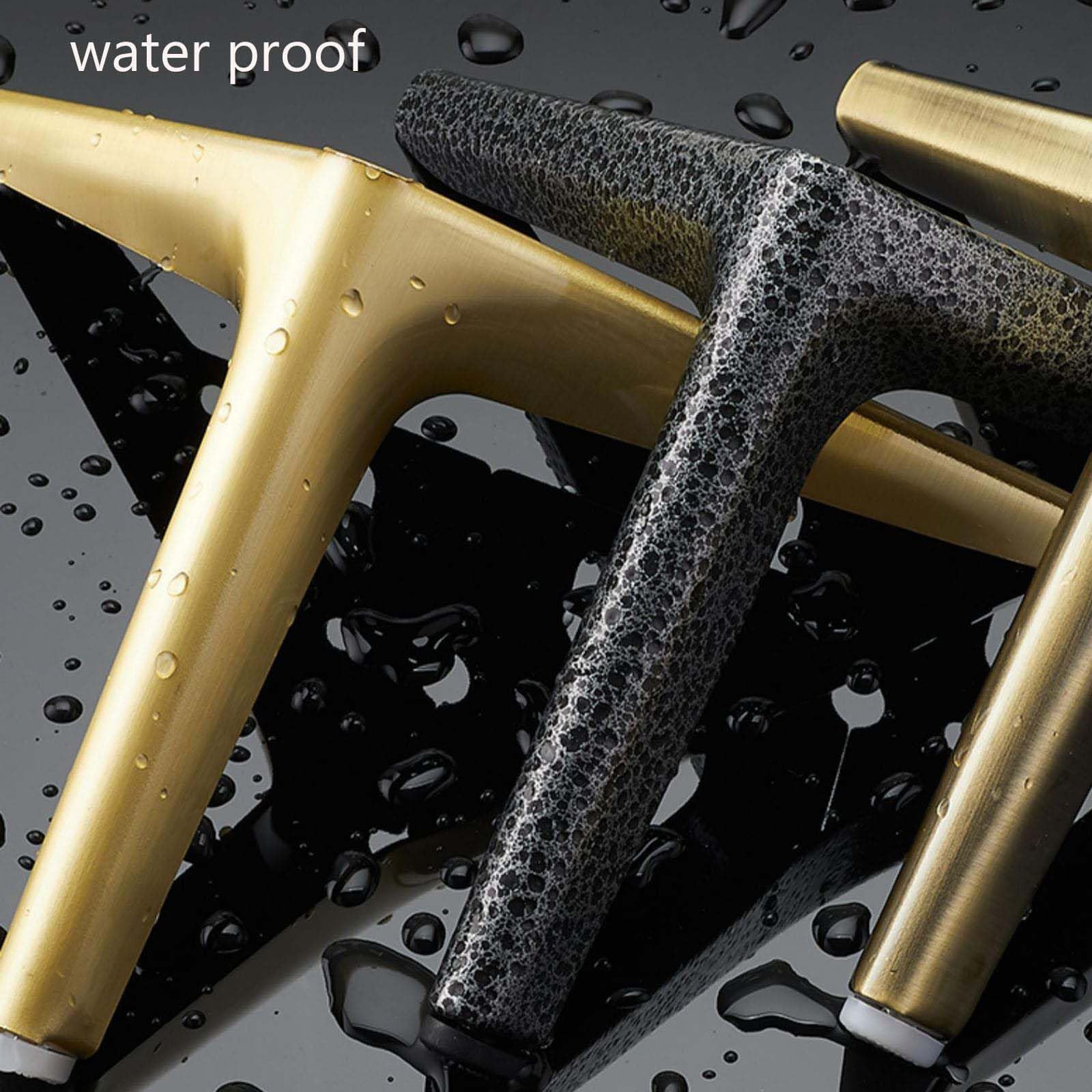 4 patas ajustables de metal negro para mesa, diseño triangular moderno para sofá, armario, mesita de noche, soporte de TV y tocador de baño, patas de muebles de 20 cm