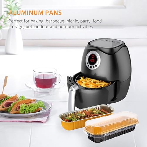 Miniatura 8 de Kichvoe 20 mini tapas desechables de papel de aluminio para hornear cocinar y preparar comidas para magdalenas y postres, almacenamiento conveniente