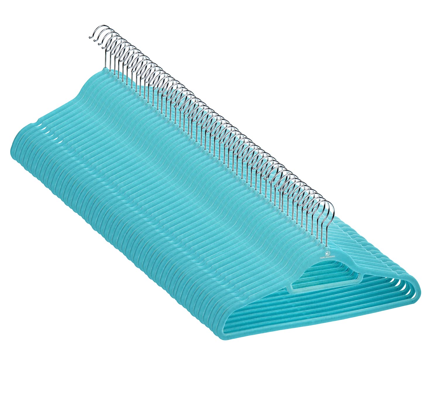 Closet Accessories – Lot De 50 Cintres En Velours Robustes – Barre à Cravate, Épaules Rondes, Crochet Chromé 360° – Noir