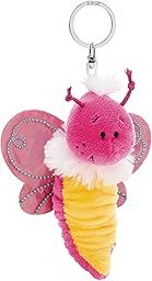 Flibbies 62883 - Portachiavi in Peluche a Forma di Farfalla, Accessorio per Lo Zaino o la Borsa di Grandi e piccini, 10 cm, Rosa