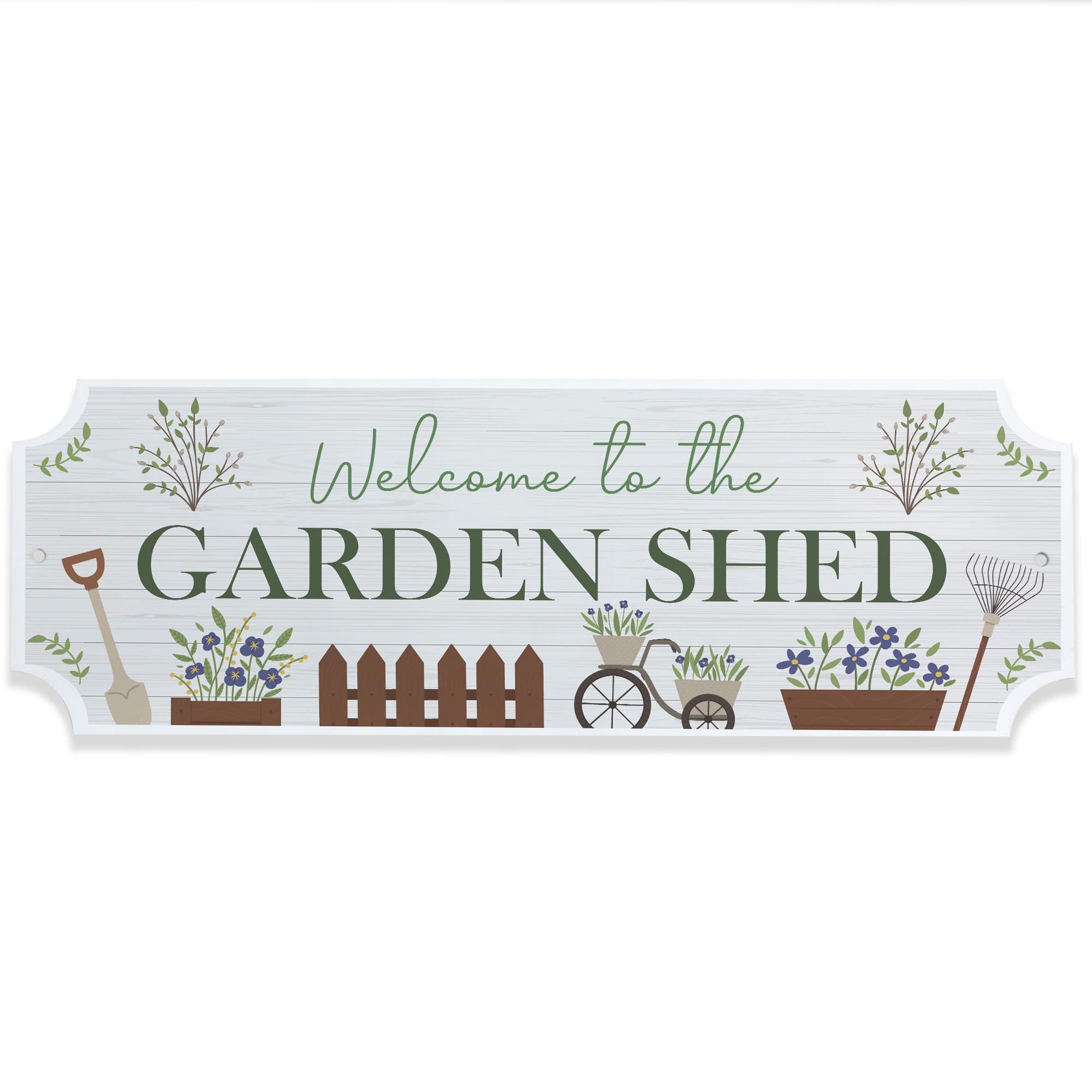 Red Ocean Garden Sign For Outdoors Welcome To The Garden Shed Sign Novelty Garden Summer House Yard Wall Sign Gift For Men Shed Plaque
