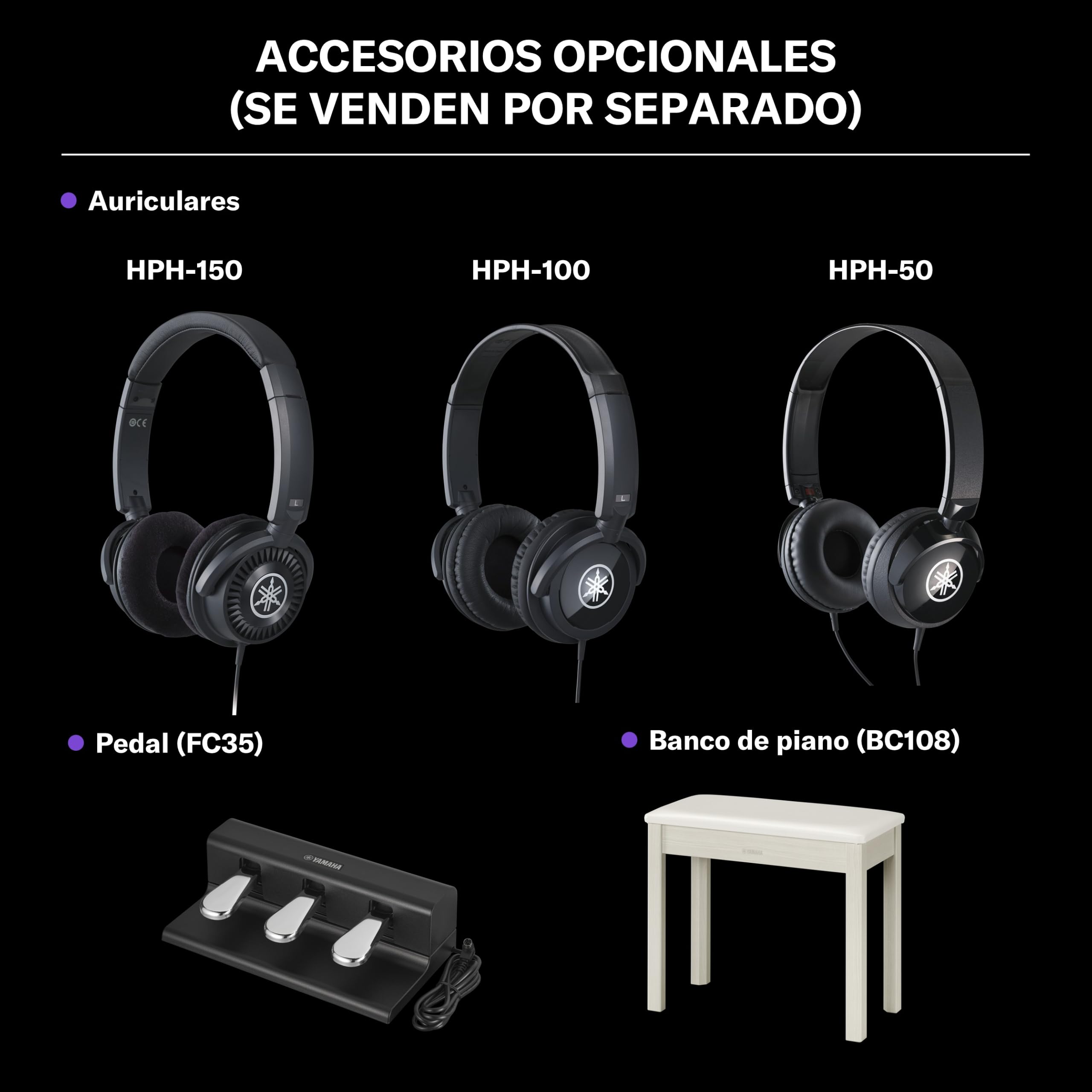 YAMAHA YDP-S36 Piano Digital – 88 Teclas Contrapesadas GHS, Sonido CFX Concert Grand, Diseño Slim, Bluetooth, 3 Pedales, Ideal para Casa y Principiantes – Abedul Blanco