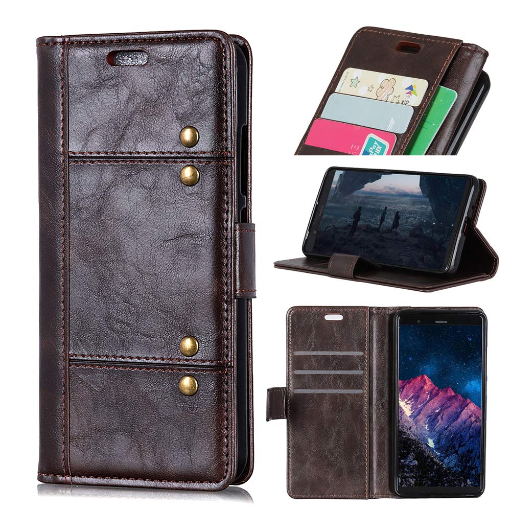 Scheam Huawei Y9 2019 Wallet Case, Huawei Y9 2019 Case, Premium Leather Zipper Wallet Multifunctional Phone Case Slim Removable Card Slot Pocket Pouch Flip Protective Case Compatible with