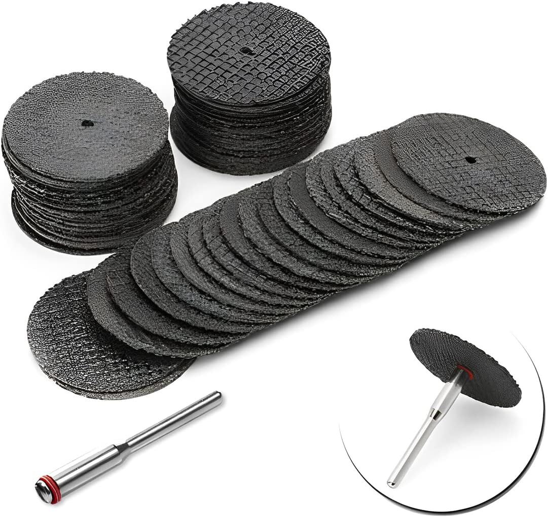 61Pcs Cutting Discs Kit 1.25inch Resin CutOff Wheels for Rotary Tools