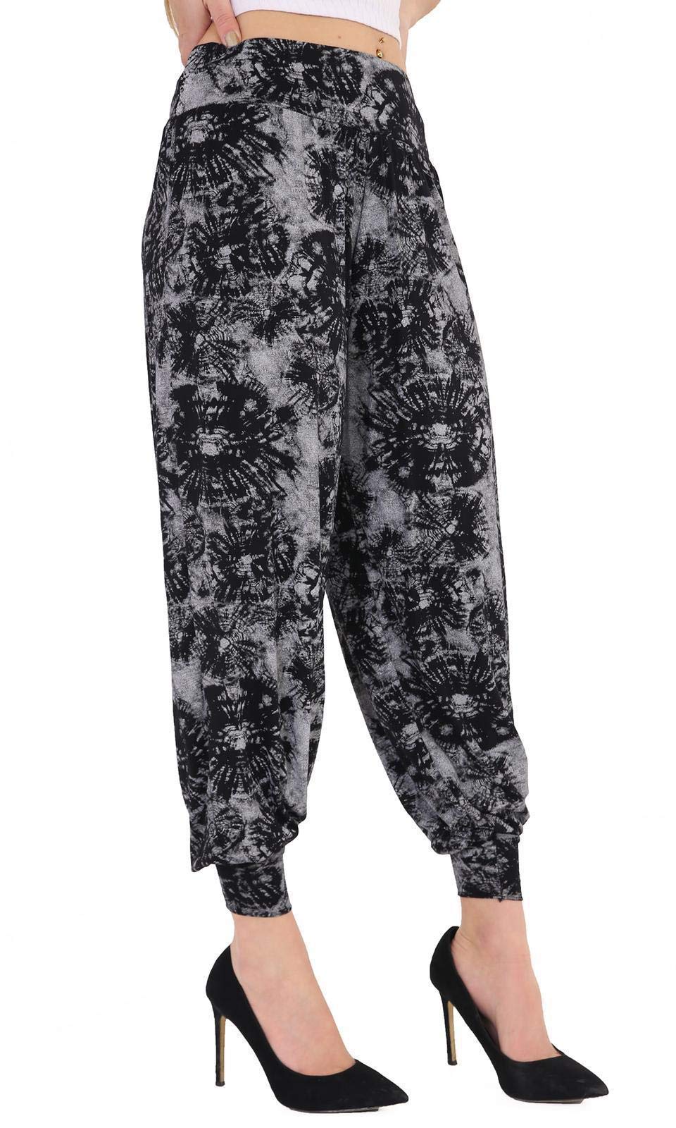Wearall Women's Tiedye Weeb Plus Size Harem Trousers Full Leggings Stretch Pants (24 To 26, )