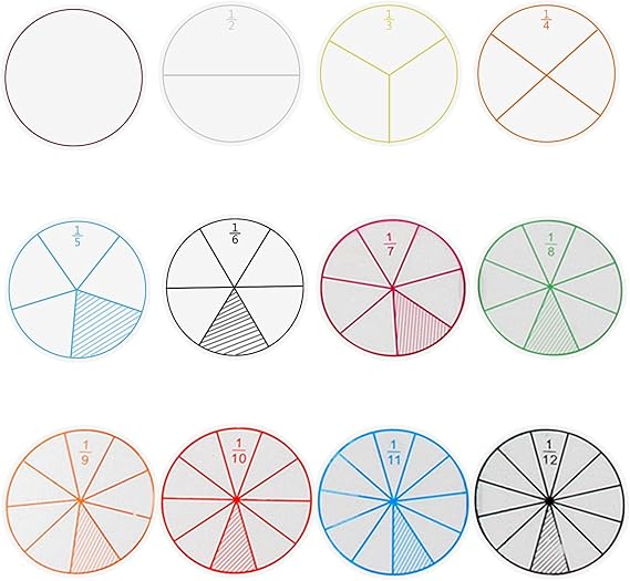 Fraction Circles Set Fun Fraction Circles Activity Set for Kids
