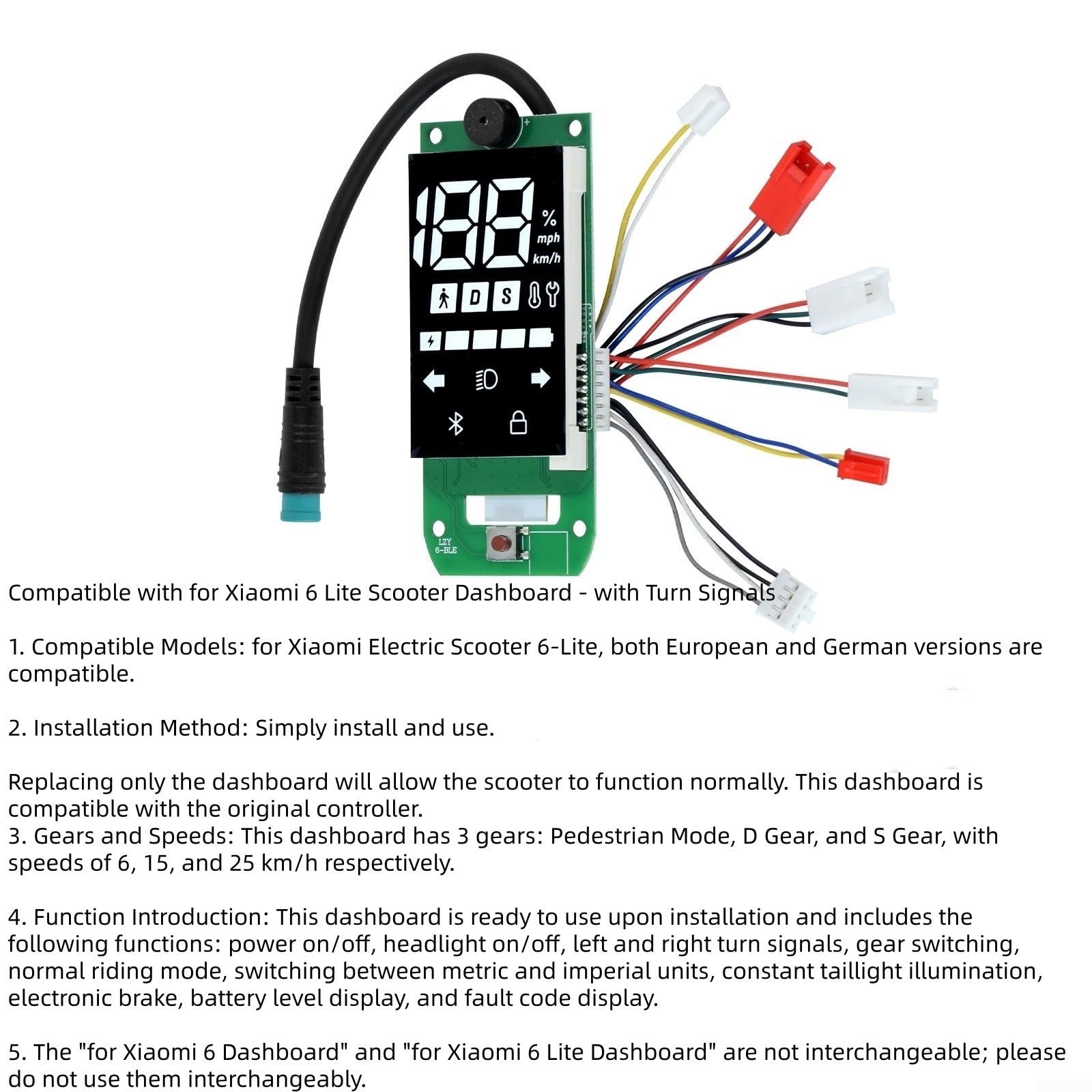 Cubierta de panel de instrumentos para scooter eléctrico