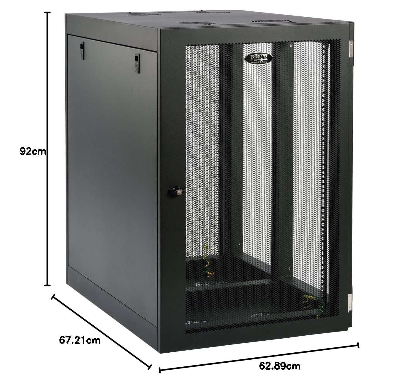 Eaton TRIPP LITE SmartRack 18U Armoire-Coffret Mural(e) latérale Robuste à Profondeur Serveur, Profil Bas (Noir) (SRW18UHD)