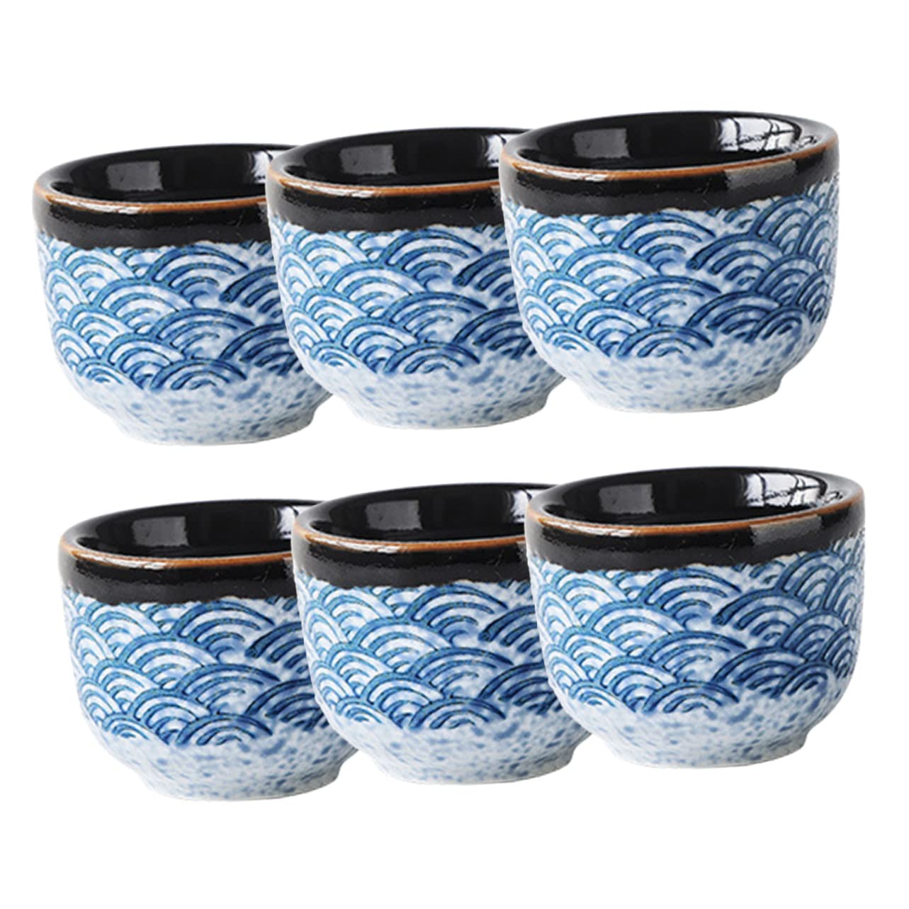 Japanische Teetassen Multifunktion und Keramik mit Rundem Design 6 Leicht zu Reinigen für Haushalt und Büro