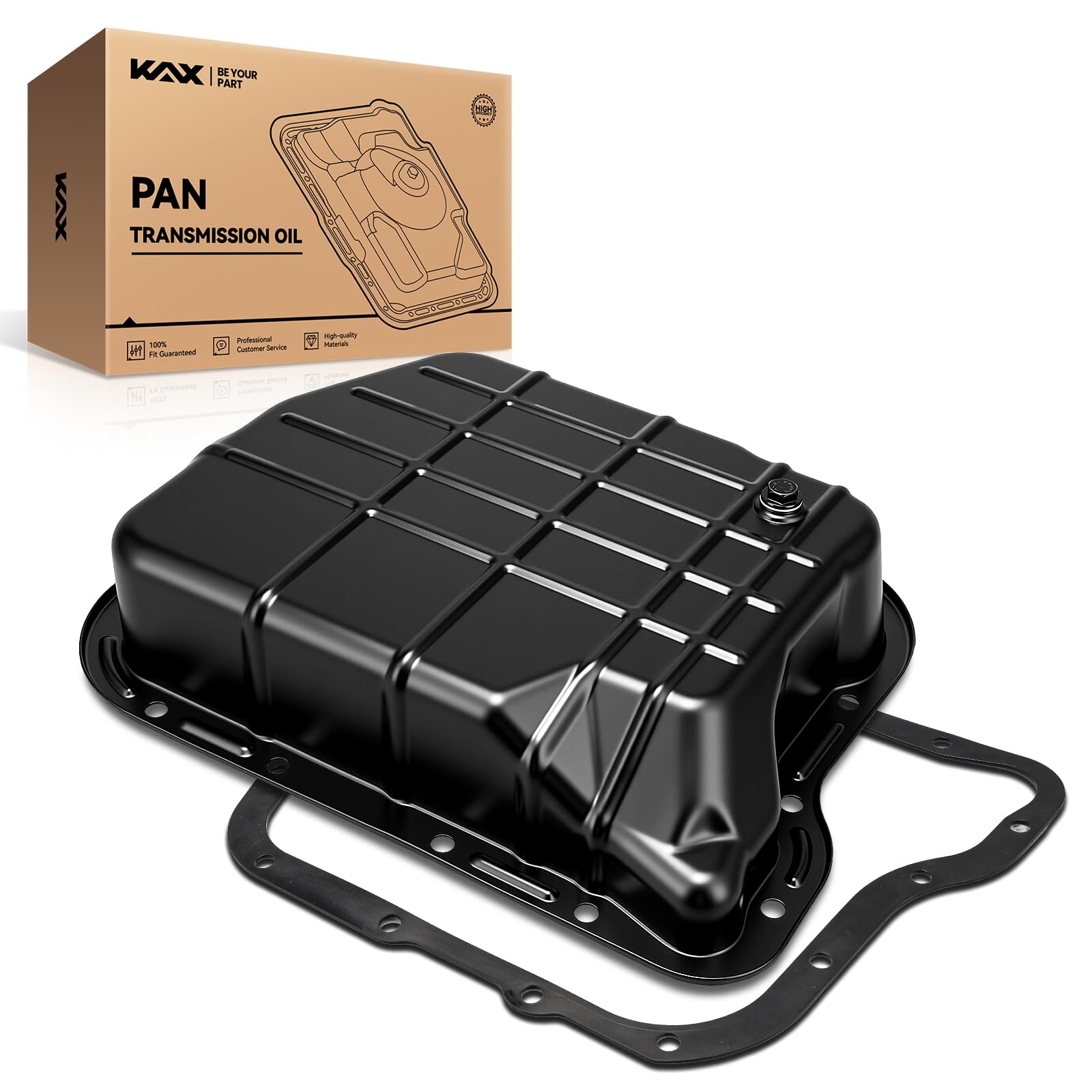 KAX 265-827 Transmission oil pan with Drain Plug &amp; Gasket Compatible with Ram 1500/2500/3500 Van, Durango, Dakota, B1500/2500/3500