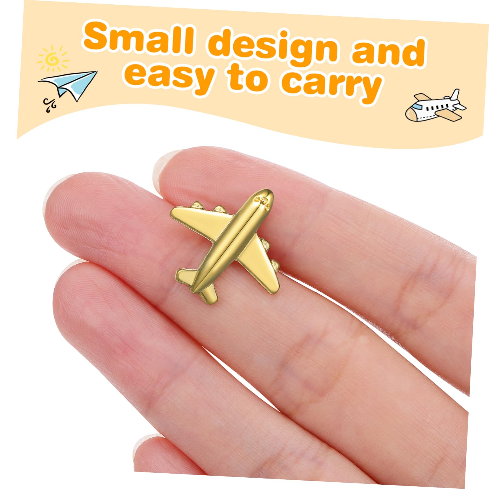 HOMSFOU 4 Set Puntina Da Disegno Per Aereo in Metallo Bulletin Bulletin Push Push Push Forma Rivestimento Piccolo Simpatiche Puntine Da Disegno Phumbtacks Ago in Acciaio D'oro Pezzi * 4