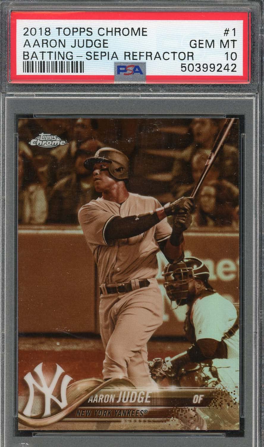 Amazon.com: Aaron Judge 2018 Topps Chrome Sepia Refractor Baseball 