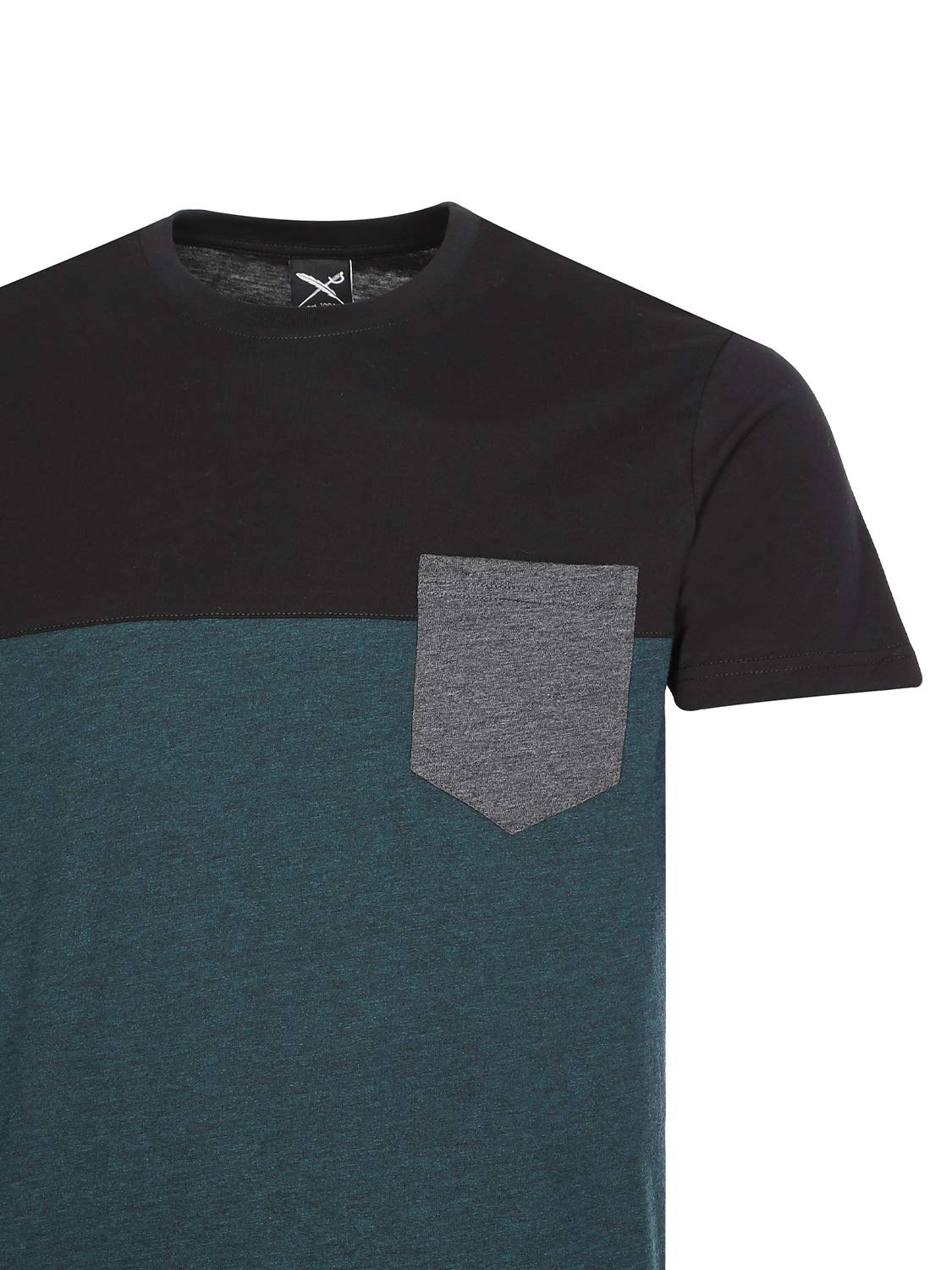 IRIEDAILY Herren Baumwoll T-Shirt mit Brusttasche - Block Pocket Tee