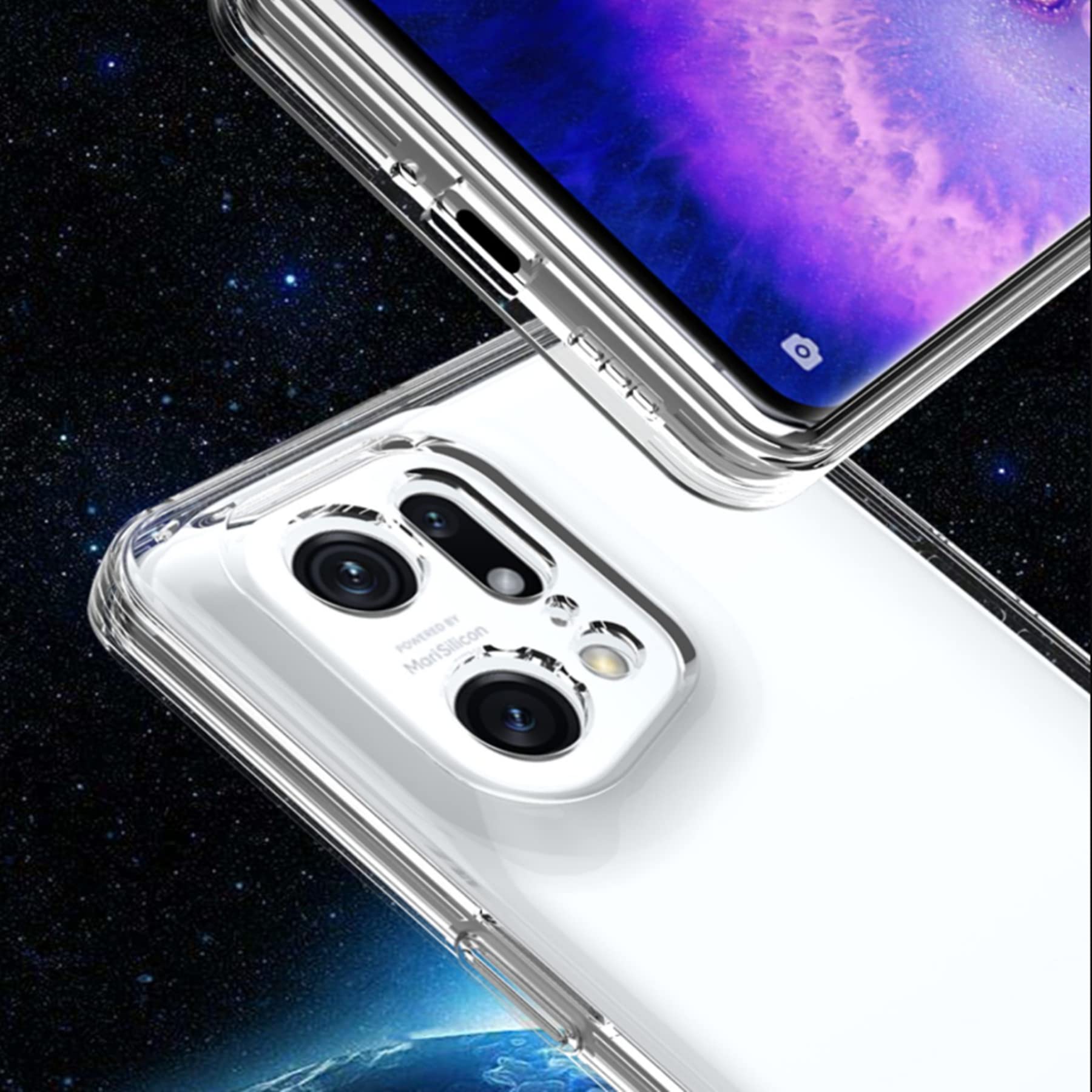 TBOC Funda Compatible con OPPO Find X5 Pro [6.7] Carcasa [Transparente
