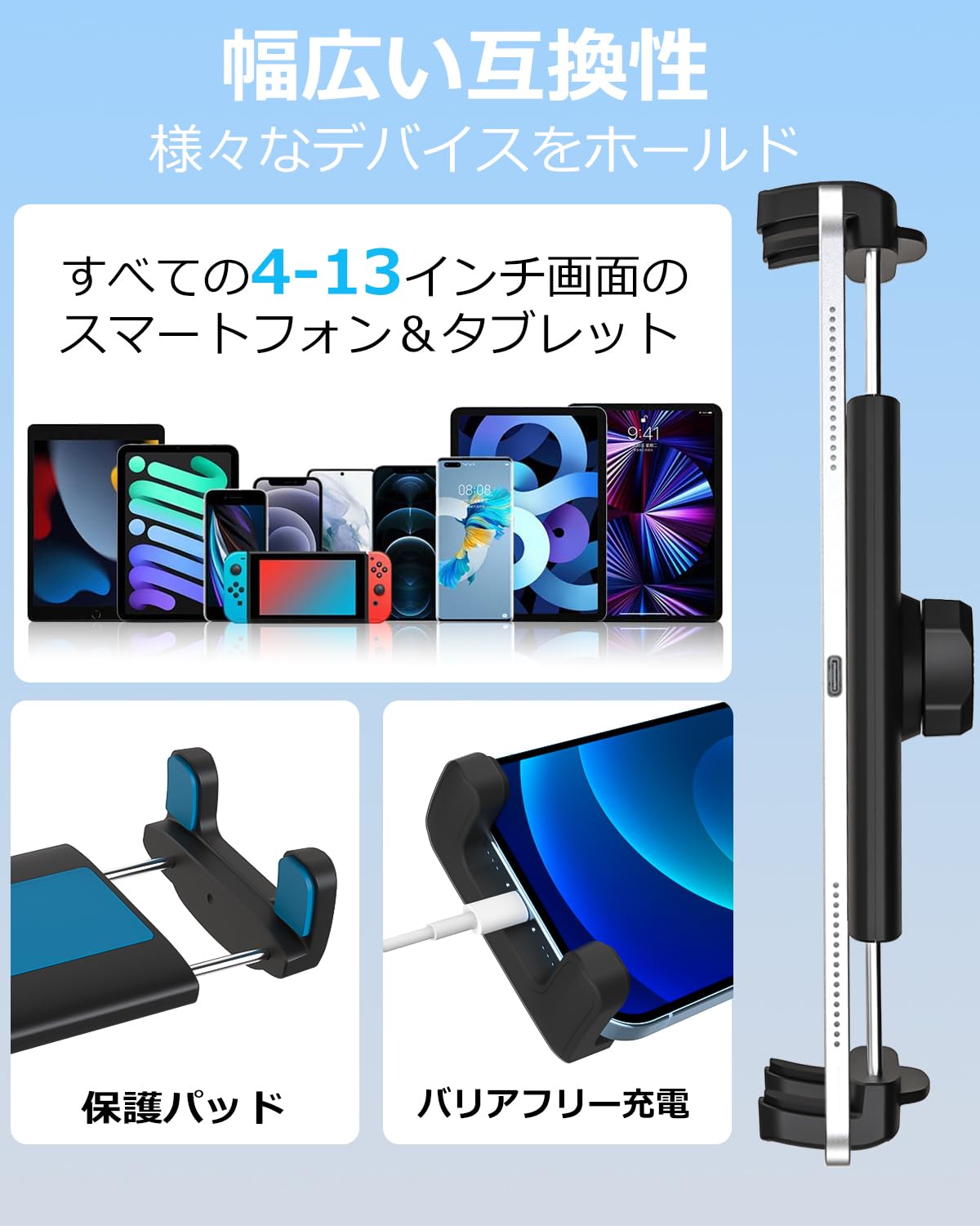 Amazon.co.jp: woleyi ipad 壁掛け タブレット アーム スタンド 壁 