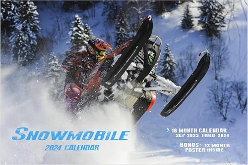 SNOWMOBILE - Calendario de pared de lujo para motos de nieve 2024 disponible en Yaxa Costa Rica