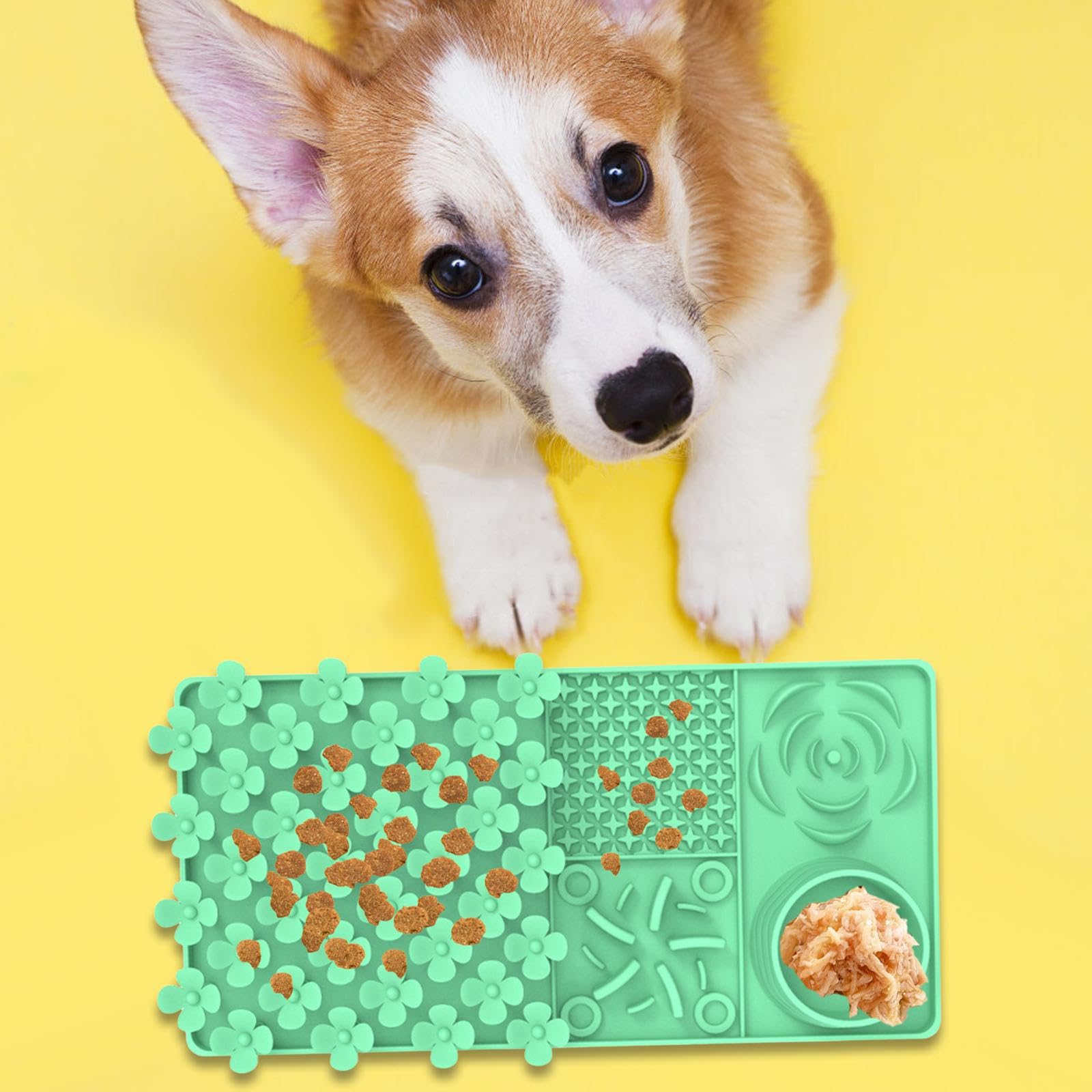 Entwicklung Der Futtersuchfähigkeiten mit Einer Futter Und Leckmatte für Hunde, GrÜn