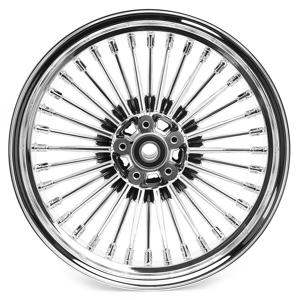 TOFR 16 inch Rear Wheel Rim Fat Spoke For Harley Touring Bagger 1984-2008 FLHR Road King FLHRS Custom FLHRC Classic FLHX Street Glide FLHT Electra Glide FLTR Road Glide Chrome