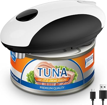 CEVING USB Rechargeable Electric Can Opener, One-Touch & Hands-Free
