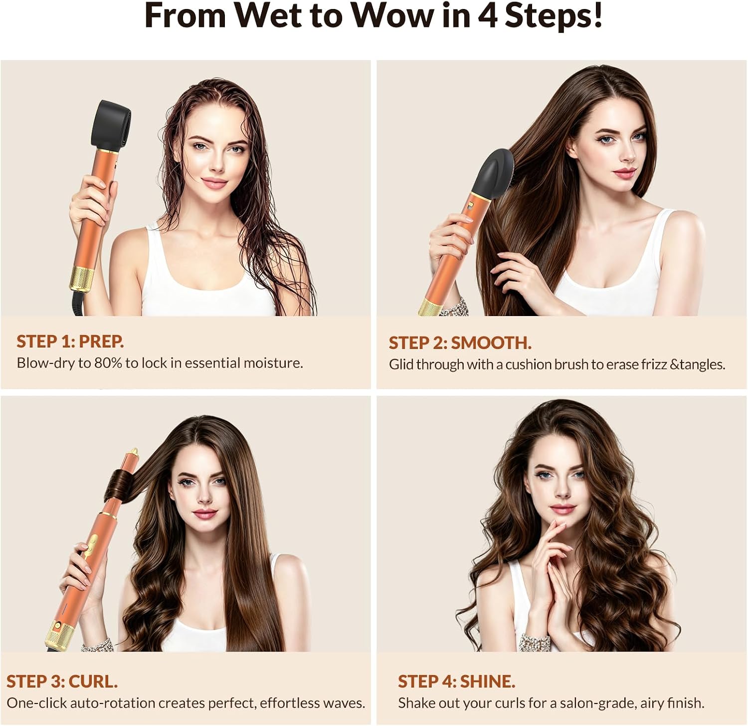 7 in 1 Air Styler Set, High-Speed Ionic Hair Dryer Brush, Coanda Effect Auto Wrap Curlers, No Heat Damage, Multi Hair Styler Tool for Curling, Volumizing & Fast Drying, Premium Leather Storage Case