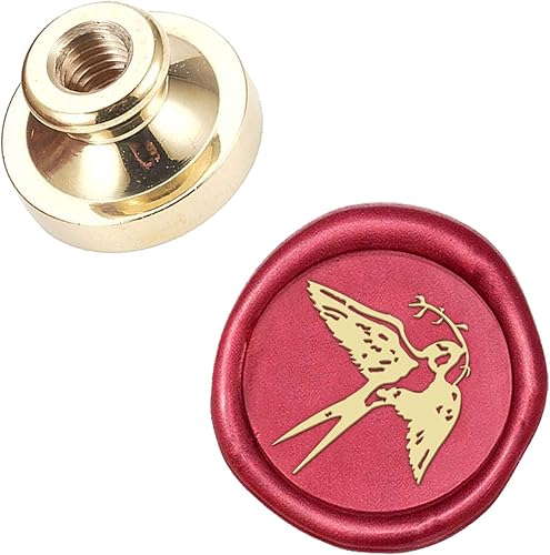 Miniatura 1 de CRASPIRE Sello de cera con cabeza de golondrina, cabeza de sello de latón extraíble para sobres de regalo creativos, invitaciones, tarjetas de