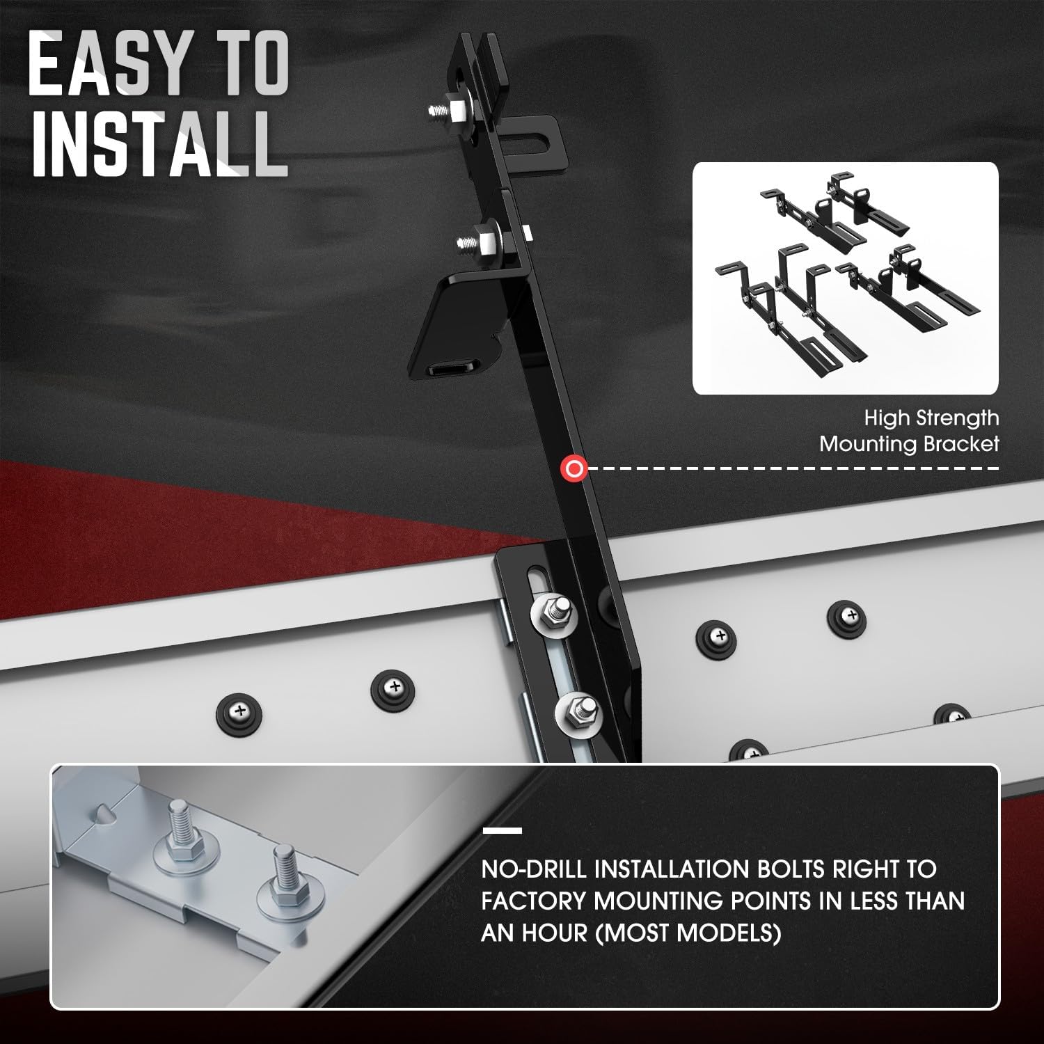 DNA Motoring 6.5" Flat Running Boards Side Step Nerf Rails Bars Compatible with 2017-2023 Chrysler Pacifica, STEPB-U-CP17-T1