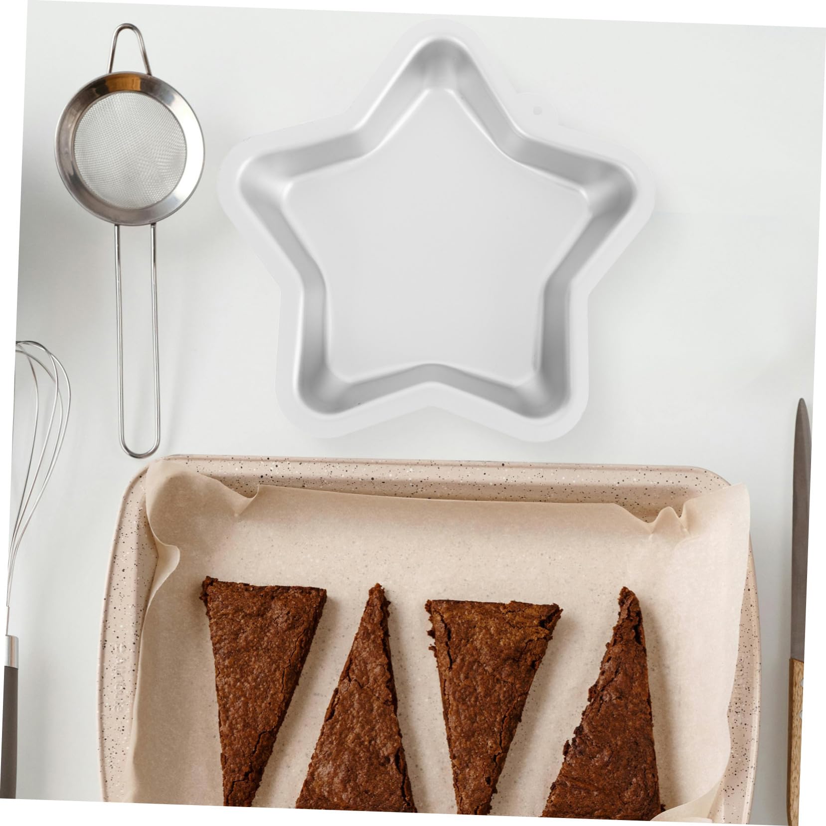 VALICLUD 2 Pièces Star Cake Pan Alliage Aluminium Moule Étoile à Branches pour Gâteaux et Cheesecakes pour Pâtisserie Maison