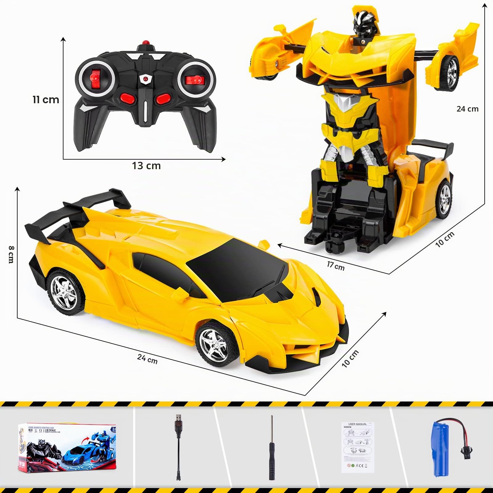 Aragallant Coche Robot Transformable Con Mando A Distancia – 2 En 1, Giro 360° Y Diseño Araña