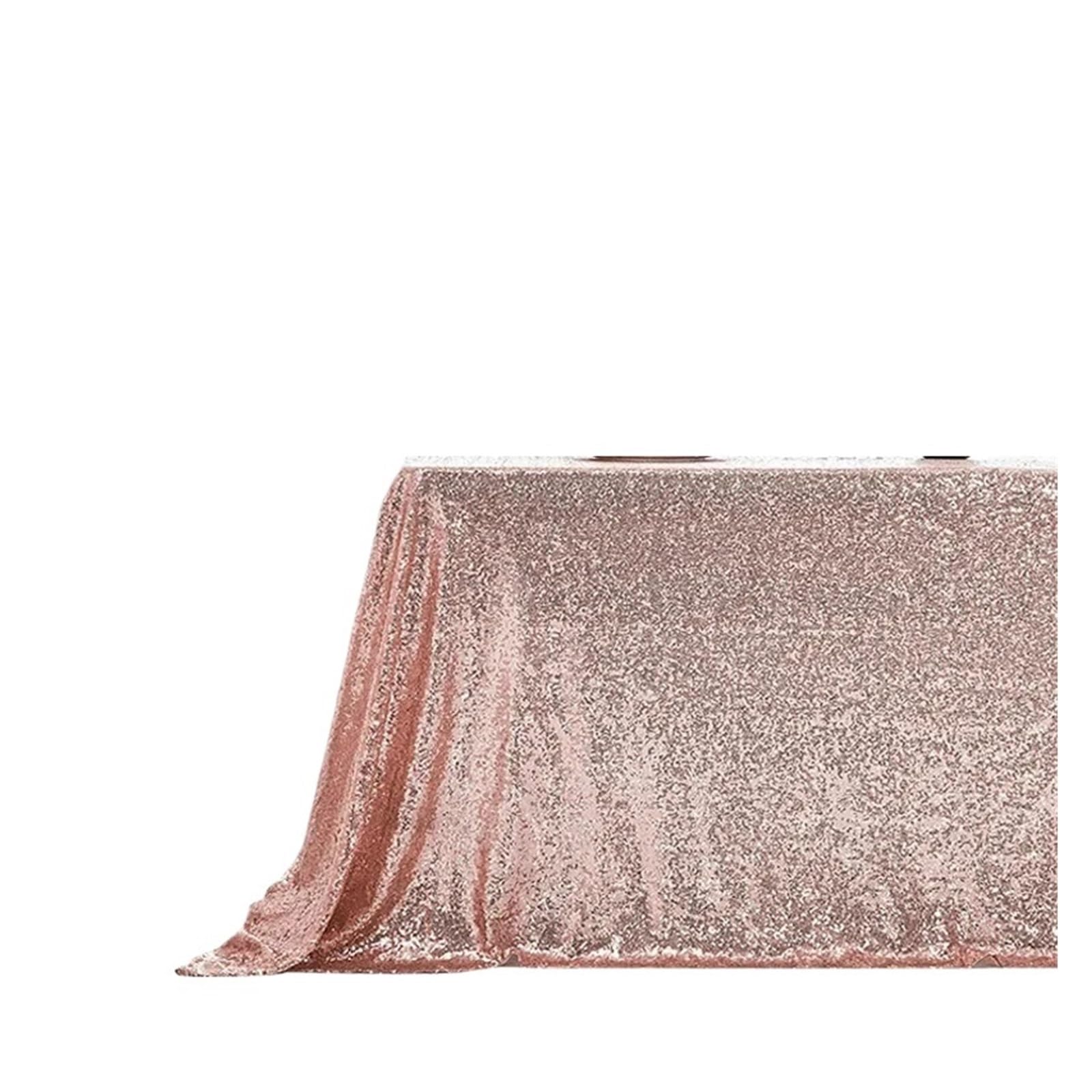 L6NqIAG Sequin Tablecloth Sequin Tablecloth Sparkle Cloth Rectangle Table Cover for Wedding Party Cake Banquet Decorations(Rose gold,140X180cm 1pc)