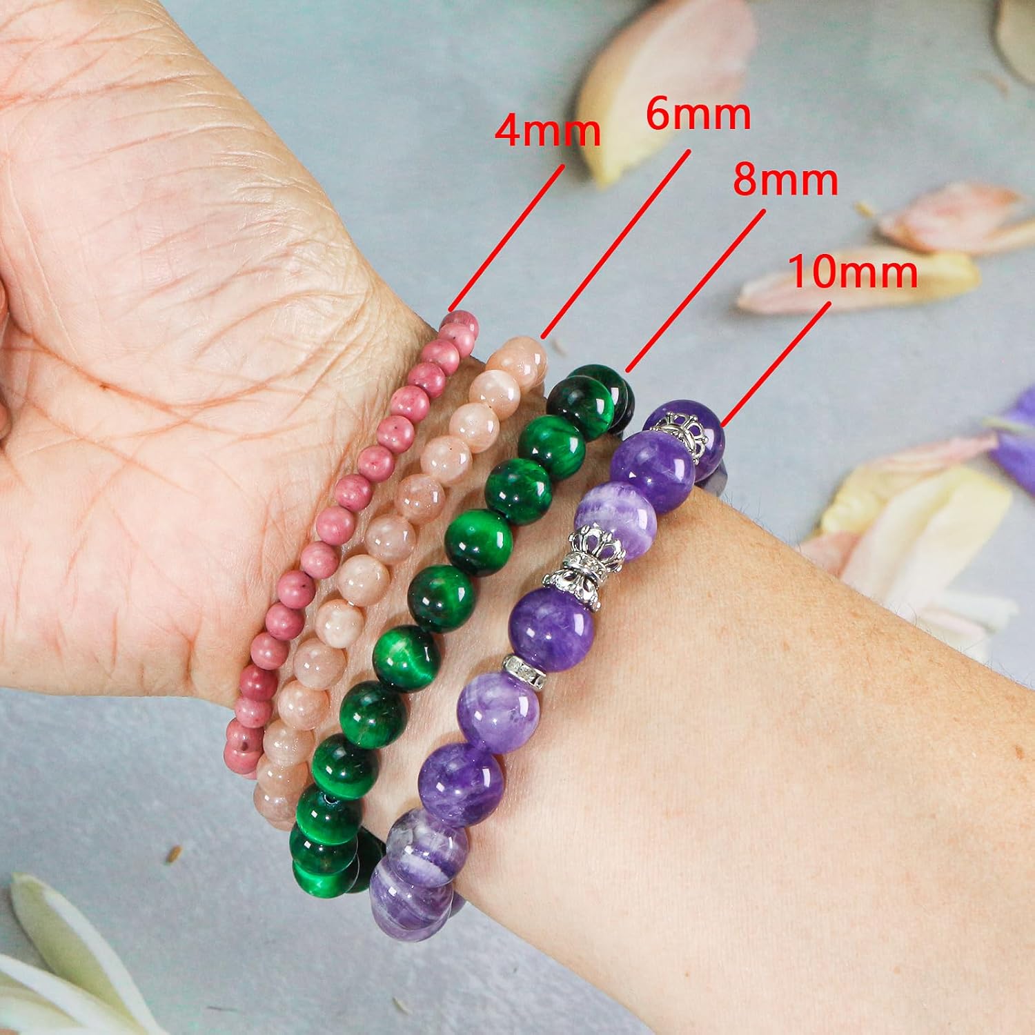 Ouubuuy 6mm Dragon Bloodstone Stone Beads, 60pcs Natural Stone Beads for Jewelry Making, Round, Loose Beads - Image 4