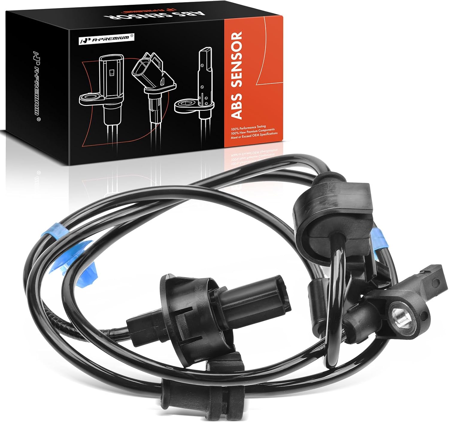 A-Premium ABS Wheel Speed Sensor Compatible with Honda Models - Odyssey 2018-2021, V6 3.5L - Front Right Passenger Side, Replace# 57450-THR-A01, 0265004510