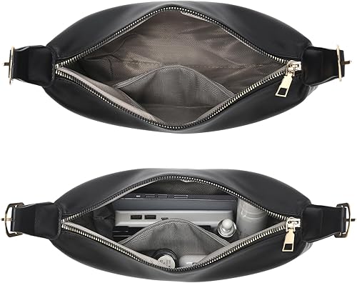 Miniatura 3 de Bolsos cruzados pequeños para mujer, bolso de hombro creciente, bolsa de bola de masa media luna, bolso diario para viajes, cuero vegano