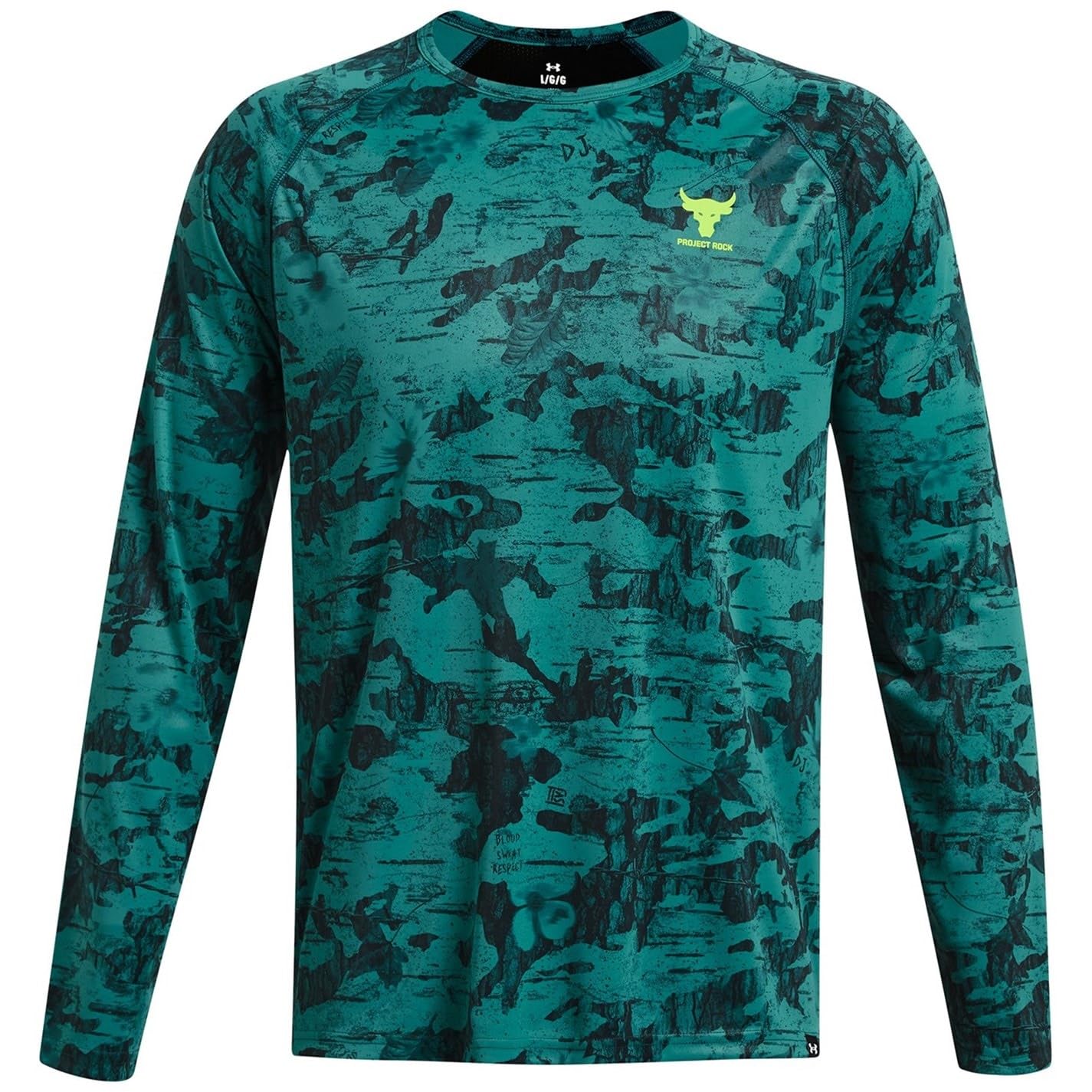 Under Armour Mens Project Rock Ls Gym Top Blue M