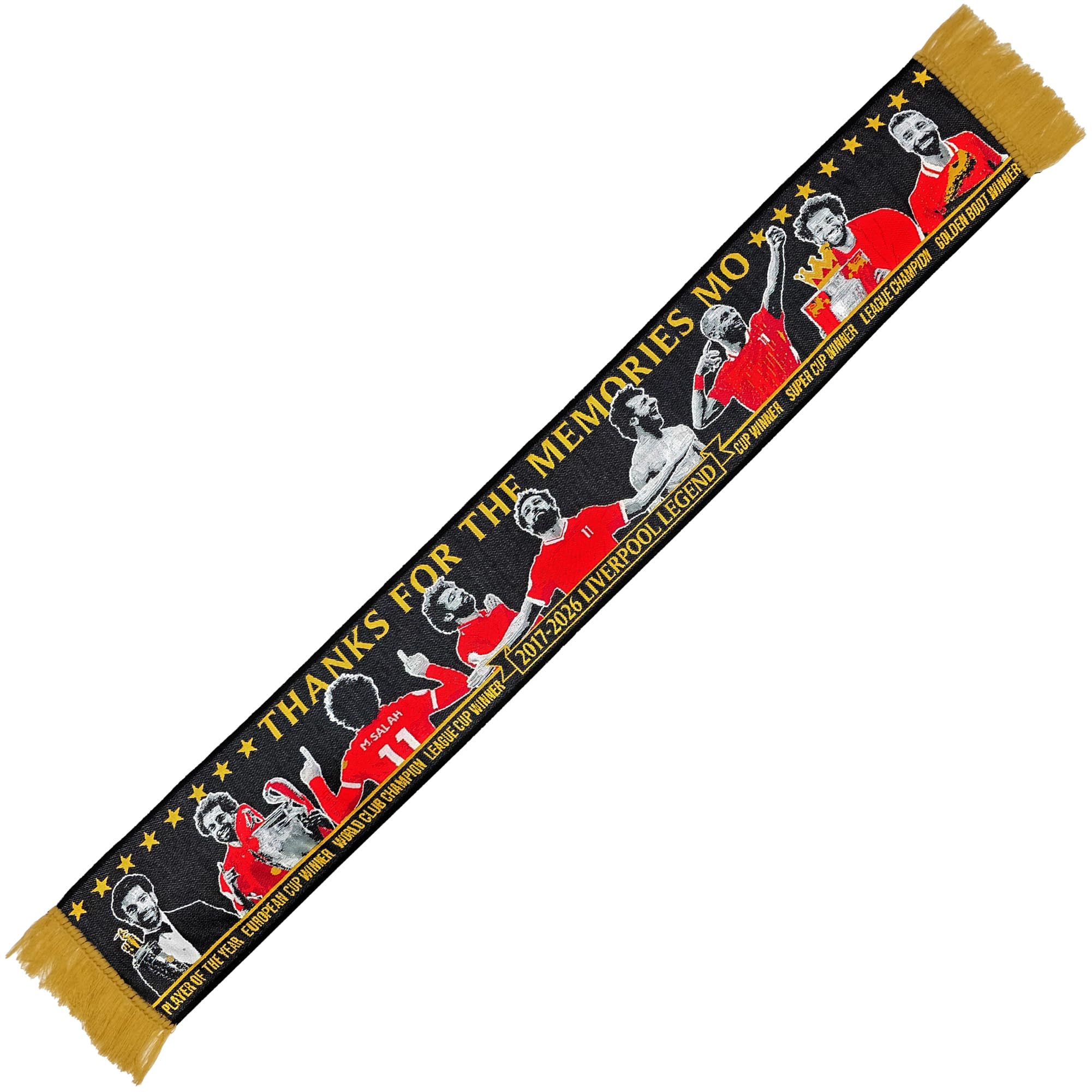 Partisan Liverpool Salah Scarf Thanks for the Memories (Black)