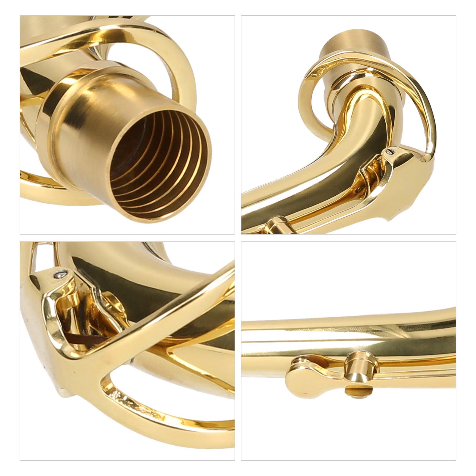 Tudel de saxofón Alto con Cuello Curvo de latón, Pieza de Repuesto para saxofón, Accesorio para saxofón